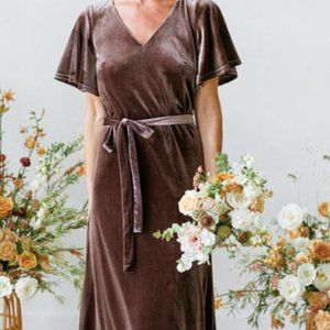 NAVY velvet Revelry bridesmaids dress